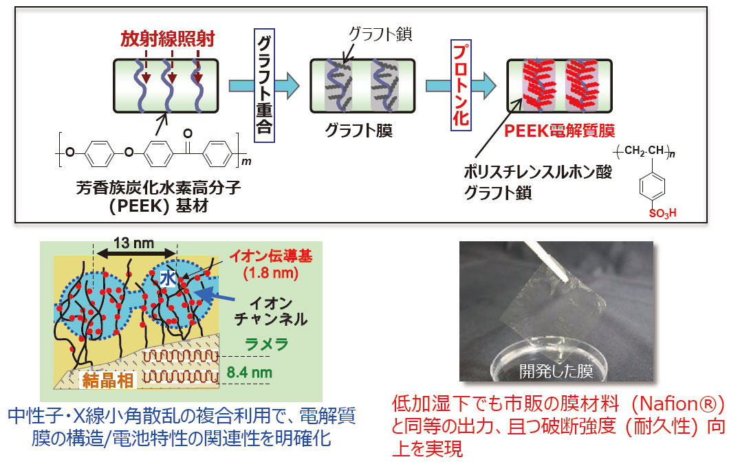 燃料電池システムのコスト低減を可能とする芳香族炭化水素電解質膜の開発