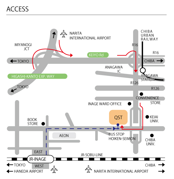 Access to QST in Chiba