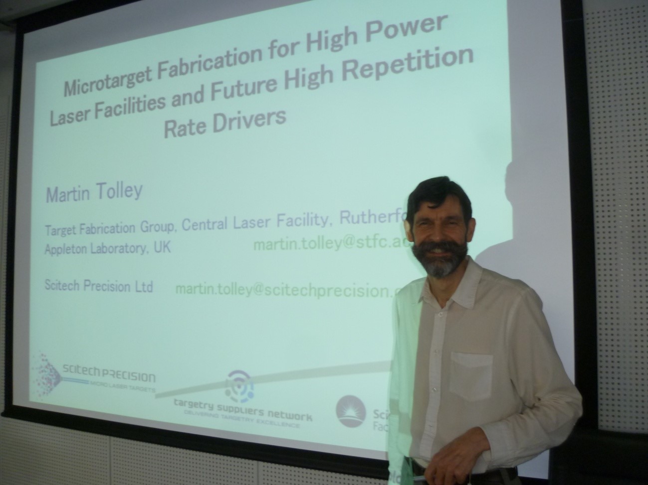第69回KPSIセミナー Dr. Martin Tolley, Target Fabrication Group, Central Laser Facility, Rutherford Appleton Laboratory, United Kingdom