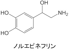 ノルエピネフリンの化学構造図