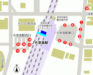 JR奈良駅バス停の画像