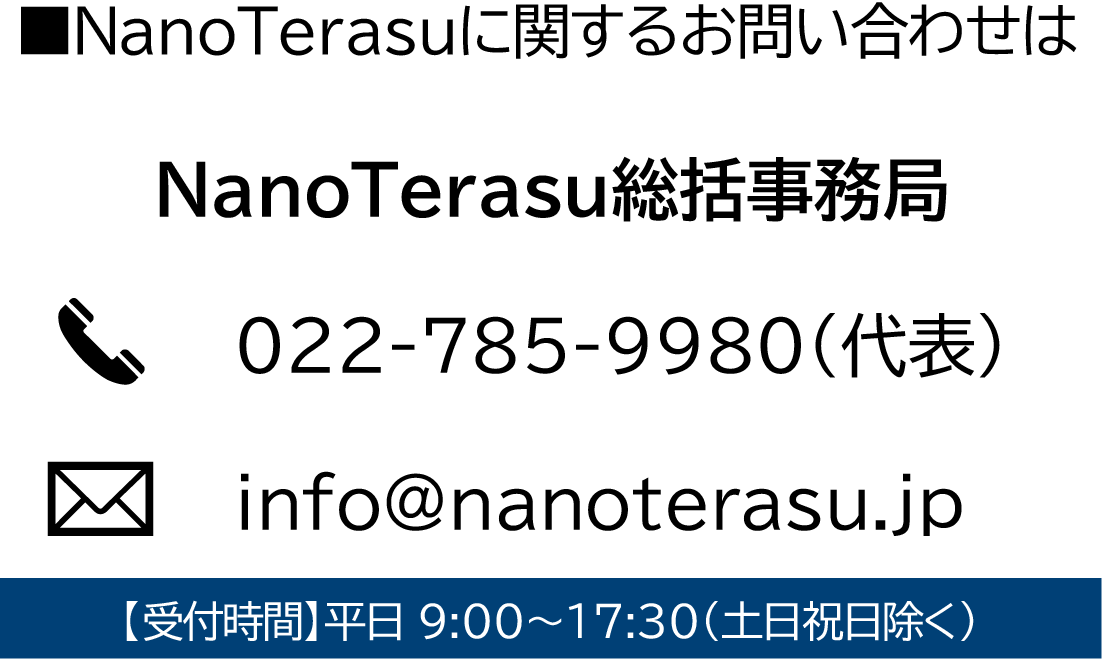 NanoTerasu総括事務局問い合わせ先