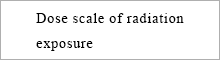 Dose scale of radiation exposure