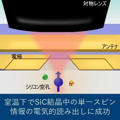 室温下でのSiC結晶中の単一スピン情報