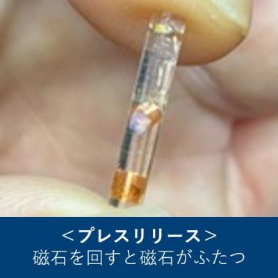 磁石を回すと磁石がふたつ