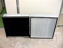 使用前後のHEPAフィルターの比較
