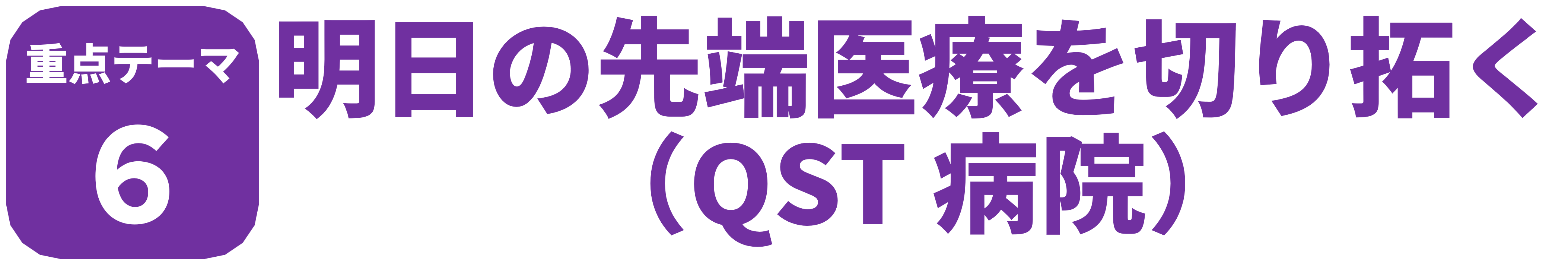 重点テーマ6 明日の先端医療を切り拓く(QST病院)