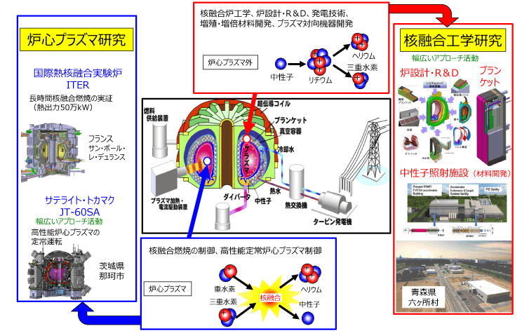 核融合発電に向けたこれからの研究開発の役割分担の画像